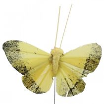 kohteita Sulkaperhonen langalla 5cm oranssi, keltainen 24 kpl