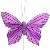 Sulka perhoset violetti 8,5cm 12kpl