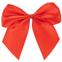 kohteita Koristeellinen punainen rusetti, valmiiksi sidottu askartelua ja pakkausta varten, 11 cm, 25 kpl