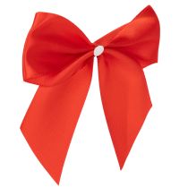 kohteita Koristeellinen punainen rusetti, valmiiksi sidottu askartelua ja pakkausta varten, 11 cm, 25 kpl