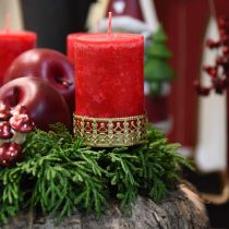 kohteita Filigraani kynttilänjalka kultaisen kiinnittämiseen Ø6,4cm K12,5cm 4 kpl antiikkia