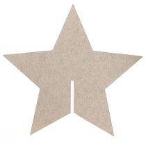 kohteita Huopa koristeellinen tähti kiinnitettäväksi joulukoristeen huopa beige H62cm