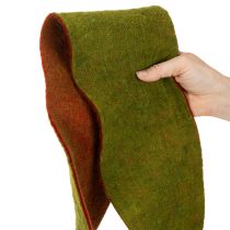 kohteita Villahuopanauha kaksivärisenä kukkakauppoihin, vihreä/punainen, 15 cm x 5 m