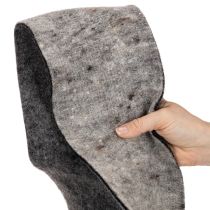 kohteita Kaksivärinen villahuopa-ruukun sarana, harmaa/musta, 15 cm x 5 m