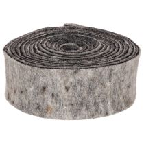 kohteita Huopanauha, patahihna, 100% villaa, harmaa/musta, 7,5 cm leveä, 5 m pitkä