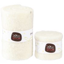 kohteita Huopanauha, villanauha, valkoinen, L7cm/15cm, P100/100cm, 2 kpl:n setti