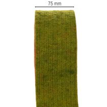 kohteita Huopateippi, kaksivärinen patalapputeippi, 100 % villaa, punainen/vihreä, 7,5 cm leveä, 5 m pitkä