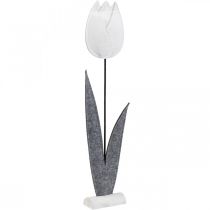 Huopa kukka huopa deco kukka tulppaani valkoinen K68cm