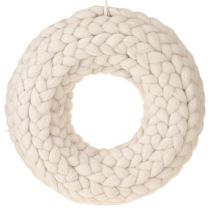 kohteita Huopaseppele koristeellinen seppele ripustamiseen punottu beige Ø25cm