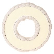 kohteita Huopaseppele koristeellinen seppele ripustamiseen punottu beige Ø25cm