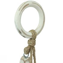 kohteita Mangopuusta valmistettu kala ripustettavaksi Shabby Chic 19,5/15,5/10cm