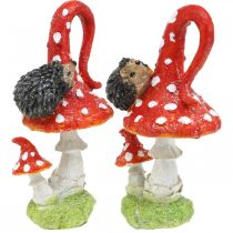 kohteita Toadstool siilillä Deco Mushroom syksyn koristelu H14cm 2kpl 2kpl