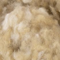 kohteita Luonnonväristä beigeä lampaanvillaa, irtovillaa, askarteluun ja koristeluun, 250g