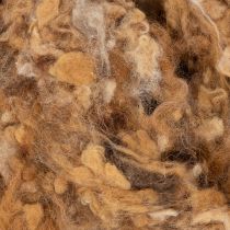 kohteita Ruskeaa meleerattua lampaanvillaa, luonnonvillaa, irtovillaa, askarteluun, 250g