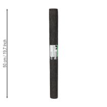 kohteita Kukkaistyylin kreppipaperi musta 50x250cm