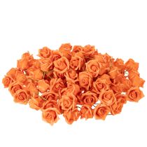 kohteita Keinotekoinen oranssi ruusu, 5 cm kukinto, yksittäinen, 100 kpl