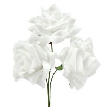 kohteita Vaahtomuusu ruusut valkoiset Ø10cm 8kpl