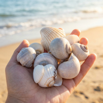 kohteita Etanat ja simpukat - Merellisiä koriste-esineitä ainutlaatuiseen huoneen kaunistamiseen - 500 g