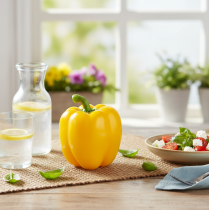 kohteita Ruokanukke koristelu vihannekset pippuri keltainen H10cm