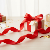 kohteita Curling nauha 50mm 100m punainen