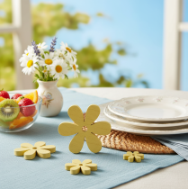 kohteita Scatter Decoration Puu Keltaiset Kukat Kesä Pöytäkoristeet Ø2–6cm 20 kpl