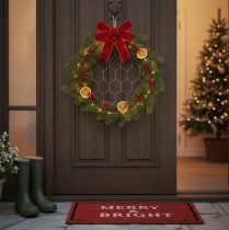 kohteita Koristeelliset metalliset raffia-ripustusrenkaat, Ø20cm, 4 kpl, boheemi seinäkoriste, ikkunakoriste