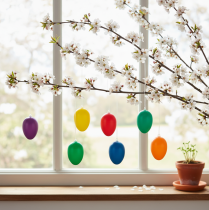 kohteita Pääsiäismunakoristeet kevään koristeluun, kotiin tai puutarhaan. Värikkäitä koriste-esineitä, 6 cm, 24 palaa.