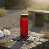 kohteita Haudan kynttilän kannen kuvio kukka punainen musta 10 päivää H27cm