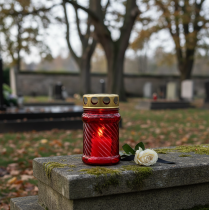 kohteita Hauta vaalea lasi punainen Ø6cm K10,5cm 1 kpl