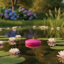 kohteita Kelluva kynttiläkoriste kaikenlaisiin juhlapöytäkoristeisiin, 8 cm, 8 kpl