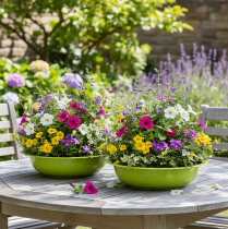 kohteita Istutusalusta kauniiseen kasvien koristeluun olohuoneessa, 29 cm, 2 kpl