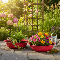 kohteita Pyöreä istutusastia tyylikkääseen sisä- tai puutarhakoristeeseen, 29 cm, 2 kpl