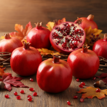 kohteita Granaattiomena koristehedelmä keinotekoinen punainen ikkunakoriste 10,5cm