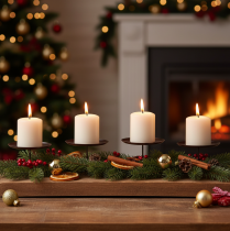 kohteita Kynttilänjalka ruskea Ø8cm 4 kpl