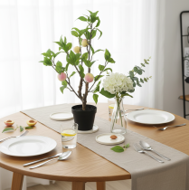 kohteita Keinotekoinen persikkapuu, 4 hedelmää, koristeellinen, K53cm