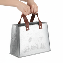 kohteita Koristeellinen kassi, hopea, valkoinen, ruskea, metalli, ruukkukassi, P22cm, 2 kpl