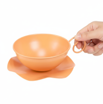 kohteita Koristeellinen kuppi Ø16cm K9cm metallilevyllä, oranssi, 2 kpl