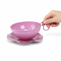 kohteita Metallinen muki Ø16cm K9cm Koristeellinen muki lautasella Pinkki 2 kpl