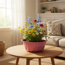 kohteita Metallinen koristekulho, leivontavuoka, Bundt-kakkuvuoka, pinkki, Ø23cm, K12cm