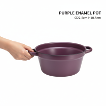 kohteita Ämpäri kahvoilla, metallinen istutusastia, violetti, Ø22,5cm, K10,5cm