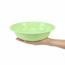 kohteita Koristeellinen metallinen kulho emalikuviolla, vihreä limenvihreä, 25 cm