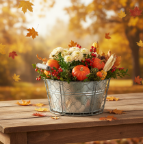 kohteita Kukkakori sisustuksella, metallikori, istutuslaatikko, keväthopea, valkoiseksi kalkittu, shabby chic, Ø22cm K17.5cm