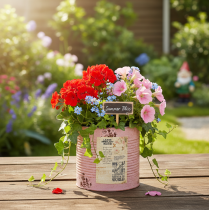 kohteita Ruukku, antiikkiruusu, koristeellinen metallilaatikko, vintage, Ø15,5cm K15cm