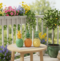 kohteita Koristeellinen ananas-keramiikkakoriste, eri värejä, 17 cm, 3 kpl