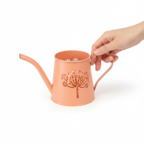 kohteita Metalliset koristeelliset kastelukannut, oranssi voikukkakuvio, tuikkukynttiläkupit, 12 cm, 2 kpl