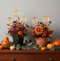 kohteita Koristeellinen kurpitsa kasvoilla, halloween-koristeet, 31 cm, 12 palaa