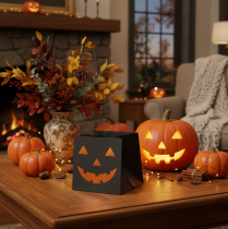kohteita Paperipussi kurpitsankasvojen istutuslaatikko Halloween-koriste 10 cm 6 kpl
