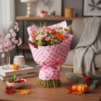 kohteita Sydänaiheinen kalvosinpaperi, pinkki, 25 cm, 100 m