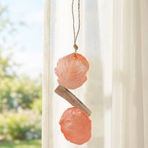 kohteita Merisisustusripustin Capiz-kuoret ajopuu oranssi luonnollinen 35cm