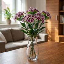 kohteita Parrakas neilikka tekokukka Purppura Valkoinen neilikka 52cm